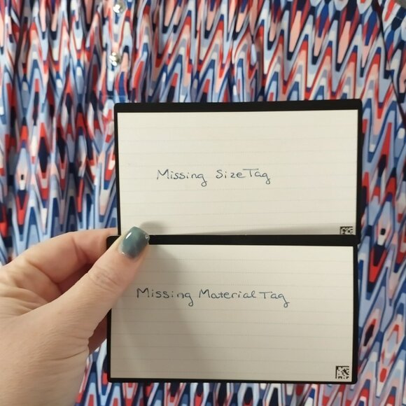 Cocomo Womens Y2K Retro Ikat Print Sleeveless Blouse Career Classic Red Blue‎ - Picture 8 of 9